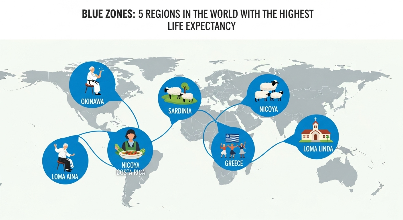 Blue Zones: 5 Wilayah di Dunia dengan Harapan Hidup Tertinggi